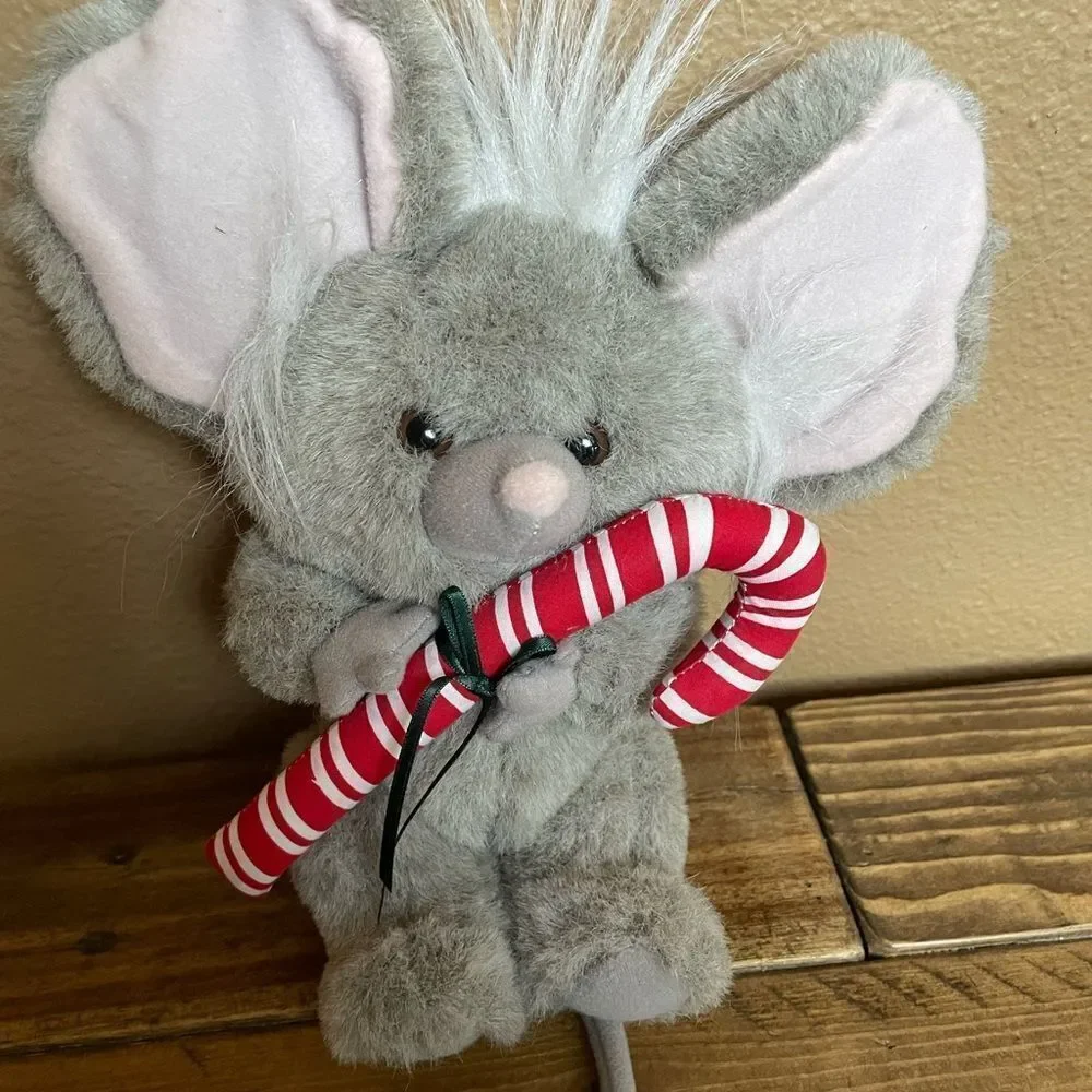 Heartland 1987 Plush Mouse with Candy Cane